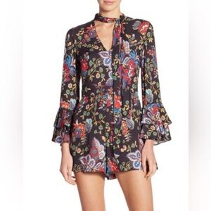 Alice + Olivia Multicolor Floral Romper